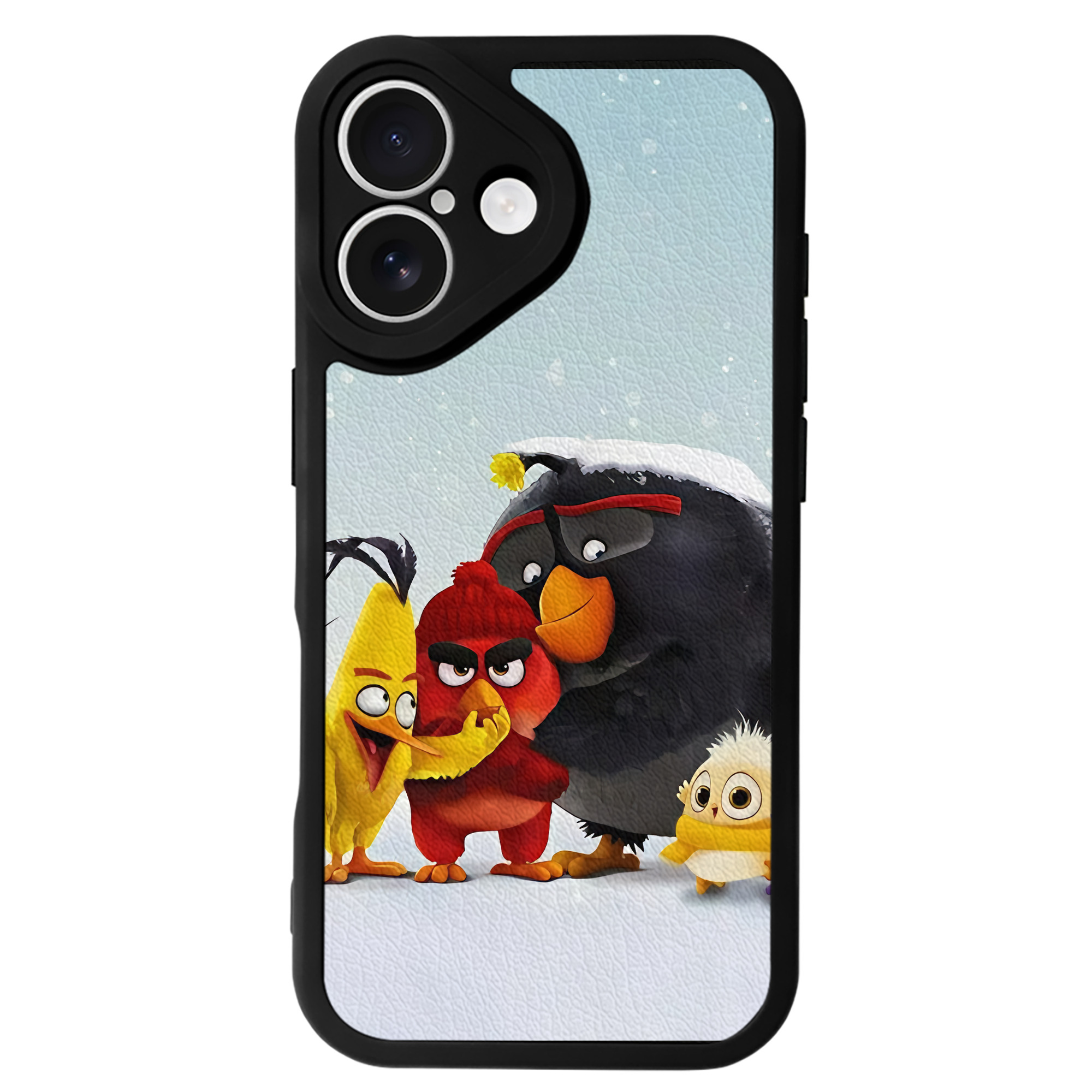 （画像用） Angry Birds アングリーバード 【iPhone 16シリーズ対応】シリコンスマホケース（レザー調） 材質：シリコン